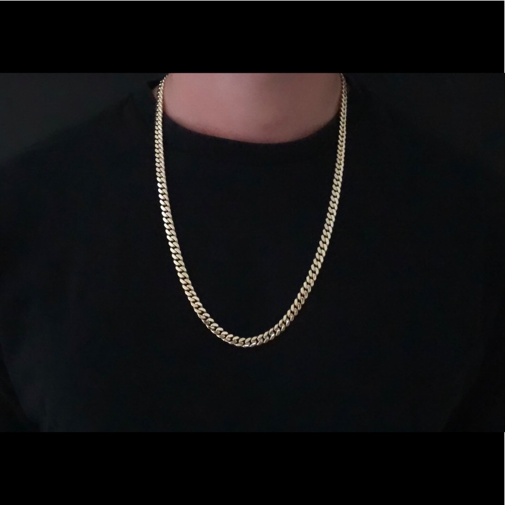 14k Solid Miami Cuban Link Chain 26”